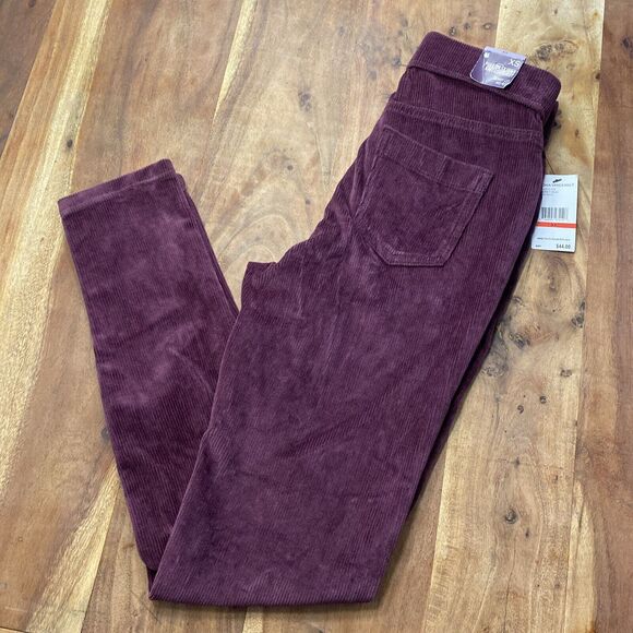 NWT GLORIA VANDERBILT WOMEN SKINNY KNIT CORDUROY MIDRISE PANT(CABERNET CRUSH XS - Picture 4 of 11